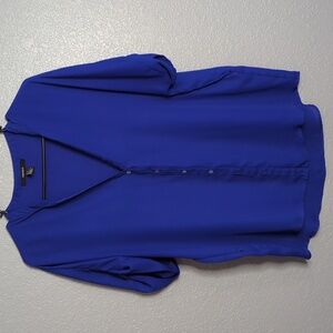 Forever 21 Blue Short Sleeve Blouse